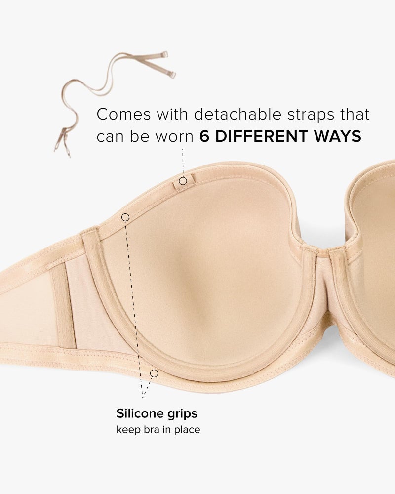 Wacoal womens Red Carpet Full Busted Strapless Convertible Bra, Sand, 36G - Image 4